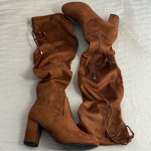 Vepose Thigh High Over The Knee Boots Suede Long Boot With Inner Zipper Size 7 - Picture 4 of 11